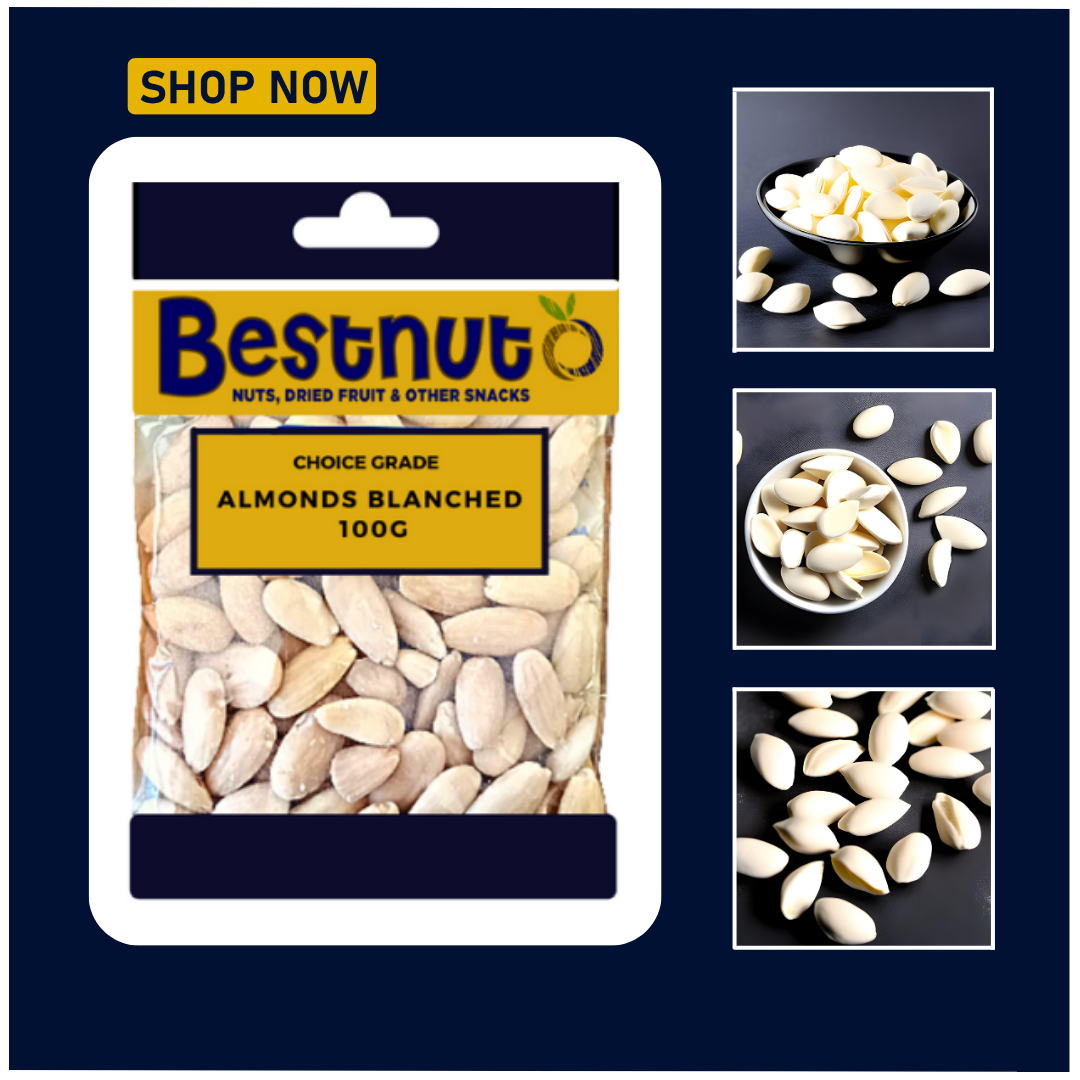 Almonds Blanched 100G | Bestnut. Ace Nut Traders (PTY) LTD.