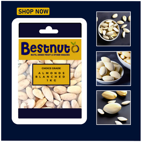 Almonds Blanched 1KG | Bestnut. Ace Nut Traders (PTY) LTD.