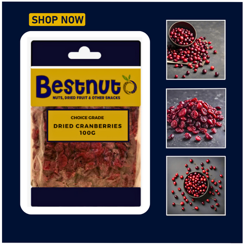 Dried Cranberries 100G |  Bestnut. Ace Nut Traders (PTY) LTD.