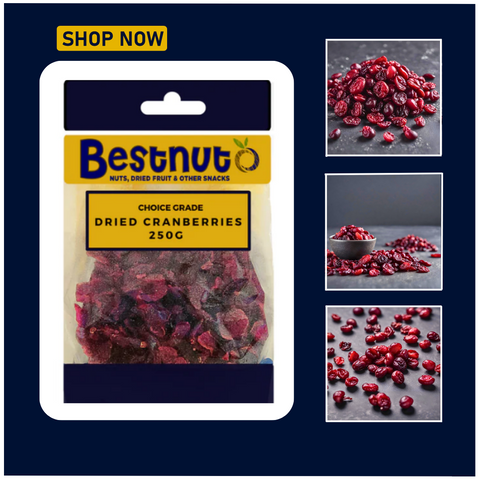 Dried Cranberries 250G |  Bestnut. Ace Nut Traders (PTY) LTD.