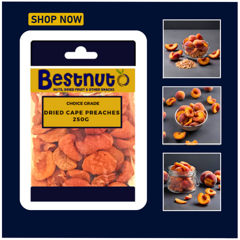 Dried Peaches 250G | Bestnut. Ace Nut Traders (PTY) LTD.