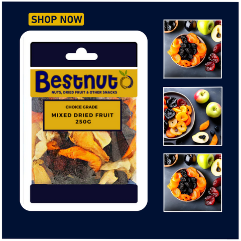Mixed Dried Fruit 250G | Bestnut. Ace Nut Traders (PTY) LTD.